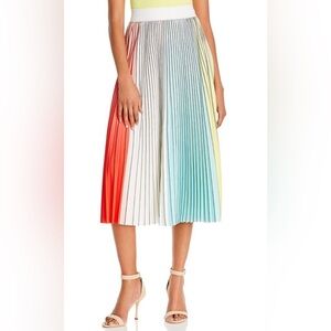 NWT Alice and Olivia Arden Pleated Midi Skirt